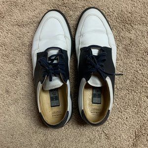 Navy and White Nike Golf Shoes